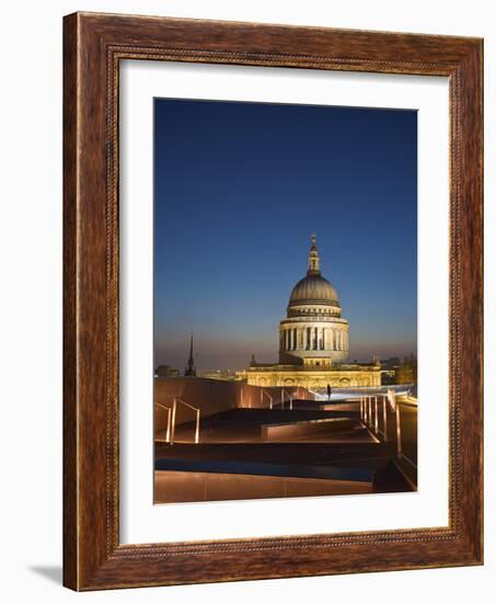 England, London, City of London, St Paul's Cathedral from One New Change Shopping Center Rooftop-Jane Sweeney-Framed Photographic Print