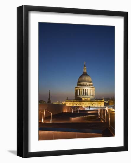 England, London, City of London, St Paul's Cathedral from One New Change Shopping Center Rooftop-Jane Sweeney-Framed Photographic Print