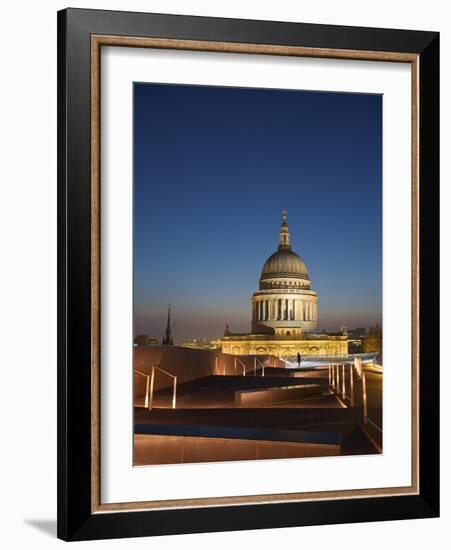 England, London, City of London, St Paul's Cathedral from One New Change Shopping Center Rooftop-Jane Sweeney-Framed Photographic Print