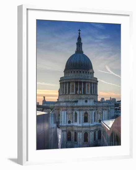 England, London, City of London, St Paul's Reflecting in Glass of One New Change Shopping Center-Jane Sweeney-Framed Photographic Print