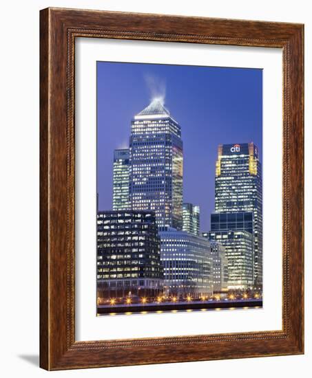 England, London, Docklands, Canary Wharf-Steve Vidler-Framed Photographic Print