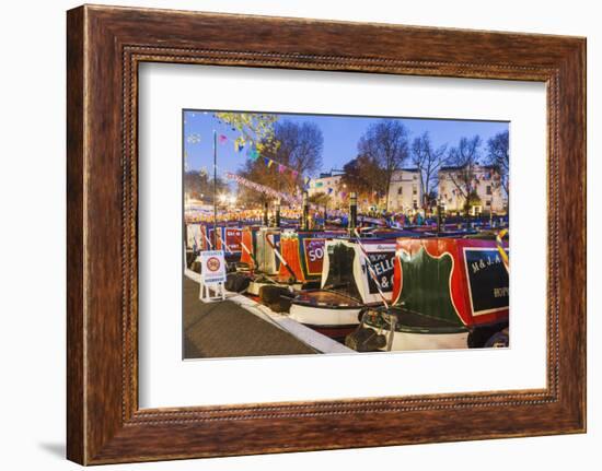 England, London, Little Venice, Canal Boats at Annual Canalway Cavalcade-Steve Vidler-Framed Photographic Print