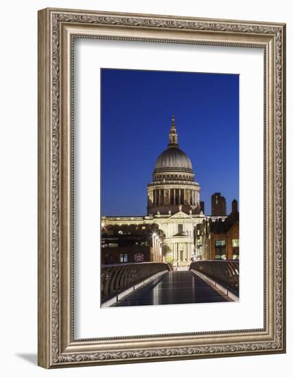 England, London, St.Pauls Cathedral and City Skyline-Steve Vidler-Framed Photographic Print