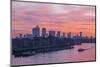 England, London, Sunrise Over Docklands and Canary Wharf-Steve Vidler-Mounted Photographic Print