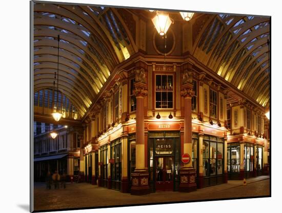 England, London, the Leadenhall Market in the City of London, UK-David Bank-Mounted Photographic Print