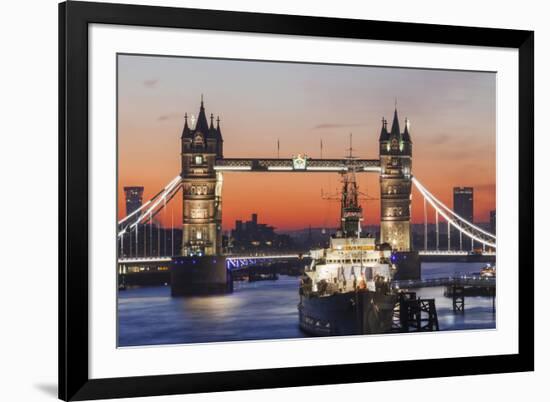 England, London, Tower Bridge at Dawn-Steve Vidler-Framed Photographic Print