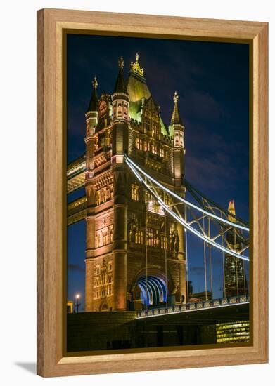 England, London, Tower Bridge, Dusk-Walter Bibikow-Framed Premier Image Canvas