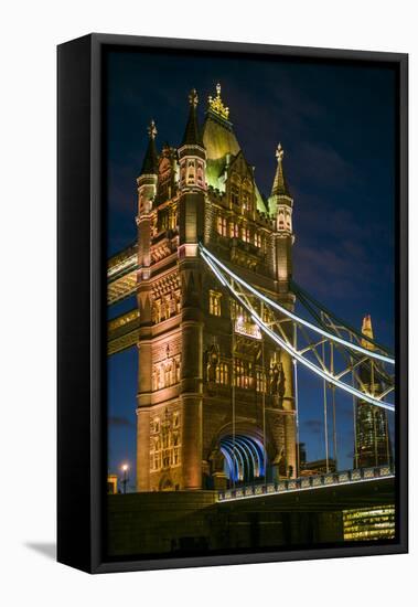 England, London, Tower Bridge, Dusk-Walter Bibikow-Framed Premier Image Canvas