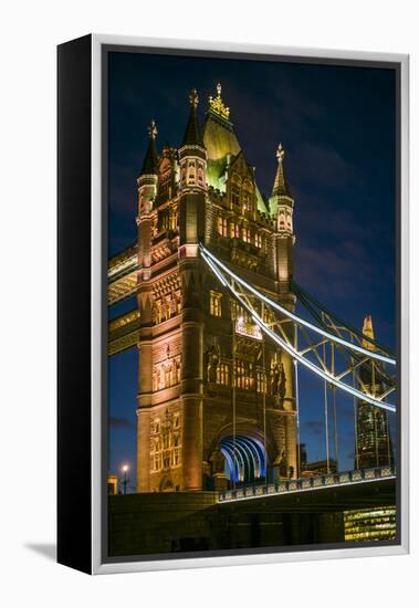 England, London, Tower Bridge, Dusk-Walter Bibikow-Framed Premier Image Canvas