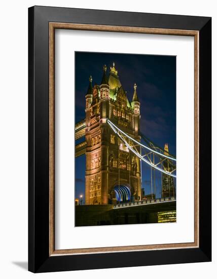 England, London, Tower Bridge, Dusk-Walter Bibikow-Framed Photographic Print