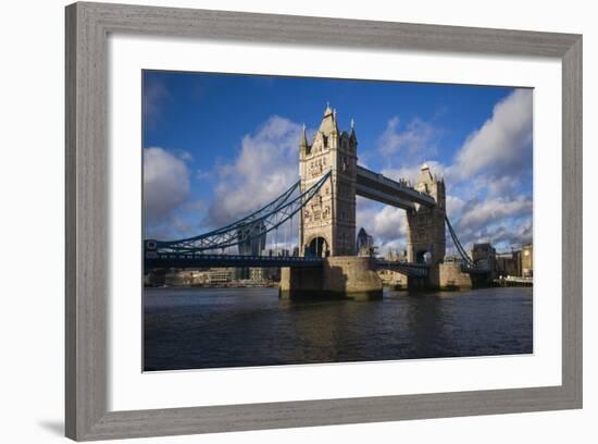 England, London, Tower Bridge, Late Afternoon-Walter Bibikow-Framed Photographic Print