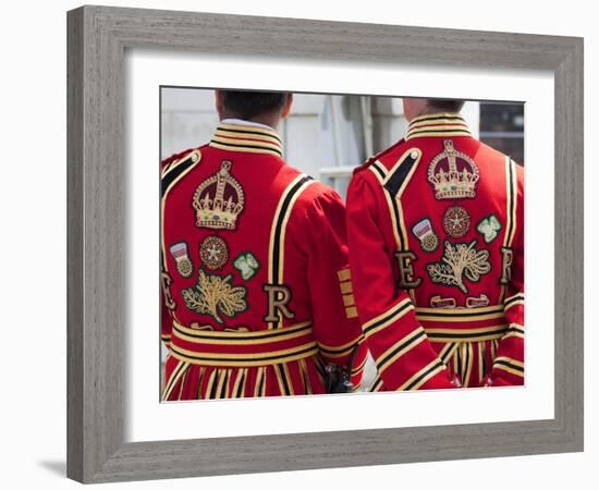 England, London, Tower of London, Beefeaters in State Dress-Steve Vidler-Framed Photographic Print