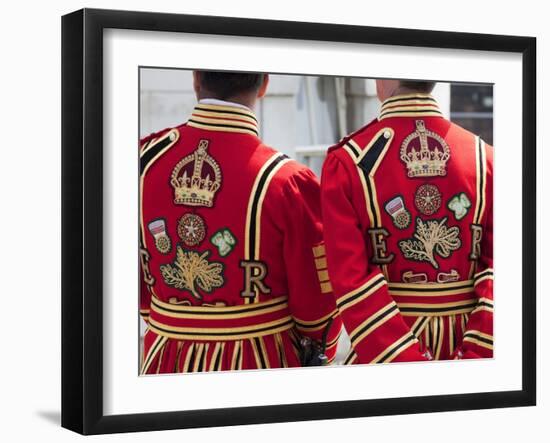 England, London, Tower of London, Beefeaters in State Dress-Steve Vidler-Framed Photographic Print