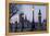 England, London, Victoria Embankment, Houses of Parliament and Big Ben-Walter Bibikow-Framed Premier Image Canvas