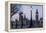 England, London, Victoria Embankment, Houses of Parliament and Big Ben-Walter Bibikow-Framed Premier Image Canvas