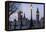 England, London, Victoria Embankment, Houses of Parliament and Big Ben-Walter Bibikow-Framed Premier Image Canvas