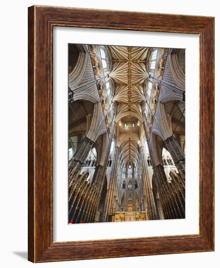 England, London, Westminster, Westminster Abbey, Interior View-Steve Vidler-Framed Photographic Print