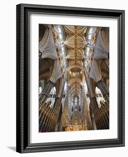 England, London, Westminster, Westminster Abbey, Interior View-Steve Vidler-Framed Photographic Print