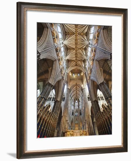 England, London, Westminster, Westminster Abbey, Interior View-Steve Vidler-Framed Photographic Print