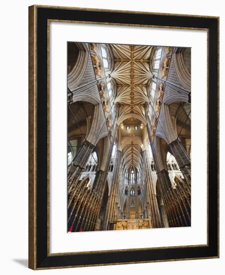 England, London, Westminster, Westminster Abbey, Interior View-Steve Vidler-Framed Photographic Print