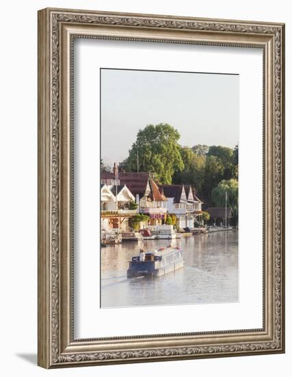 England, Oxfordshire, Henley-on-Thames, Boathouses and  River Thames-Steve Vidler-Framed Photographic Print