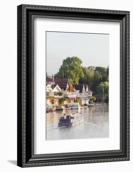 England, Oxfordshire, Henley-on-Thames, Boathouses and  River Thames-Steve Vidler-Framed Photographic Print
