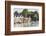 England, Oxfordshire, Henley-on-Thames, Boathouses and Rowers on River Thames-Steve Vidler-Framed Photographic Print