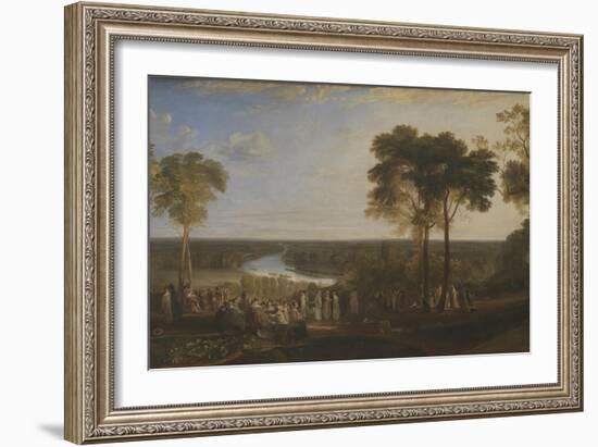 England: Richmond Hill, on the Prince Regent's Birthday-J. M. W. Turner-Framed Giclee Print