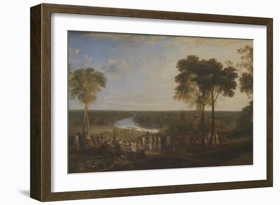 England: Richmond Hill, on the Prince Regent's Birthday-J. M. W. Turner-Framed Giclee Print