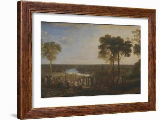 England: Richmond Hill, on the Prince Regent's Birthday-J. M. W. Turner-Framed Giclee Print