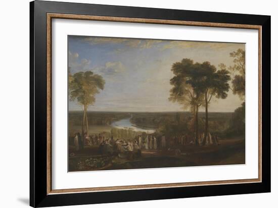 England: Richmond Hill, on the Prince Regent's Birthday-J. M. W. Turner-Framed Giclee Print