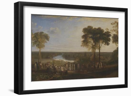 England: Richmond Hill, on the Prince Regent's Birthday-J. M. W. Turner-Framed Giclee Print