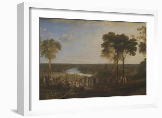 England: Richmond Hill, on the Prince Regent's Birthday-J. M. W. Turner-Framed Giclee Print