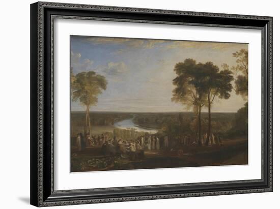 England: Richmond Hill, on the Prince Regent's Birthday-J. M. W. Turner-Framed Giclee Print