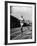 England's Dr. Roger Bannister Beating Australia's Mile Record Holder John Landy-Ralph Morse-Framed Premium Photographic Print