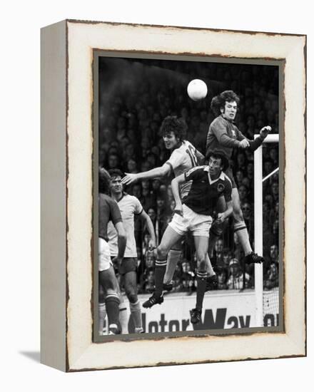 England: Soccer Match, 1977-null-Framed Premier Image Canvas