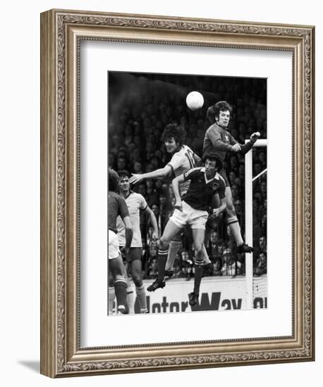 England: Soccer Match, 1977-null-Framed Premium Giclee Print