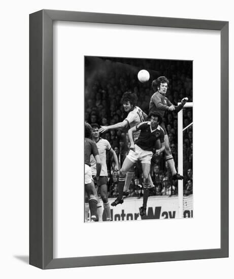 England: Soccer Match, 1977-null-Framed Premium Giclee Print