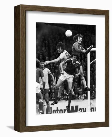 England: Soccer Match, 1977-null-Framed Premium Giclee Print