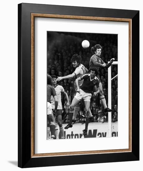 England: Soccer Match, 1977-null-Framed Premium Giclee Print