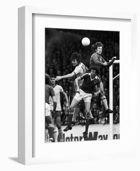 England: Soccer Match, 1977-null-Framed Premium Giclee Print