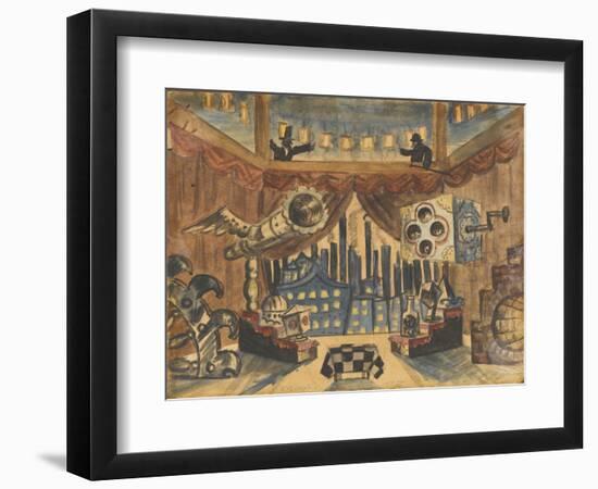 England. Stage Design for the Theatre Play the Flea by E. Zamyatin-Boris Michaylovich Kustodiev-Framed Premium Giclee Print