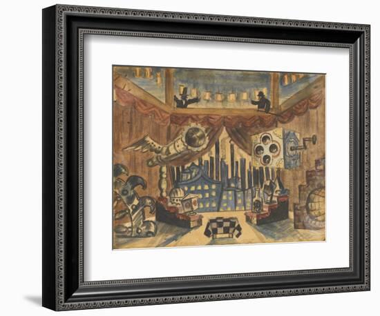 England. Stage Design for the Theatre Play the Flea by E. Zamyatin-Boris Michaylovich Kustodiev-Framed Premium Giclee Print