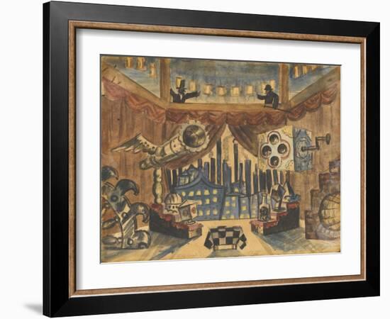 England. Stage Design for the Theatre Play the Flea by E. Zamyatin-Boris Michaylovich Kustodiev-Framed Giclee Print