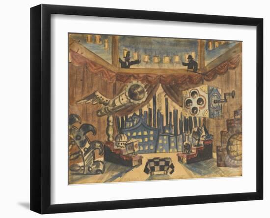 England. Stage Design for the Theatre Play the Flea by E. Zamyatin-Boris Michaylovich Kustodiev-Framed Giclee Print