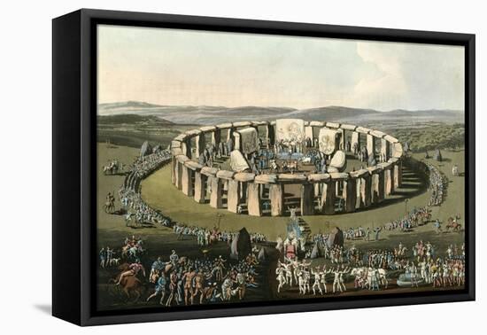 England Stonehenge-Charles Hamilton Smith-Framed Stretched Canvas