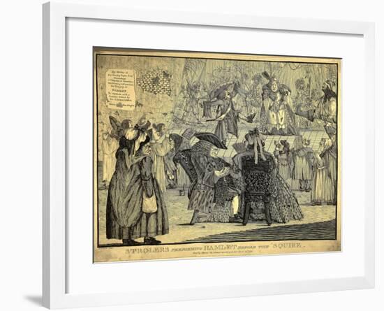 England, Strollers Performing Hamlet before the Squire, April 18, 1772, Caricature-null-Framed Giclee Print