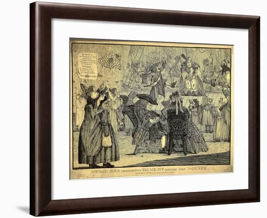 England, Strollers Performing Hamlet before the Squire, April 18, 1772, Caricature-null-Framed Giclee Print