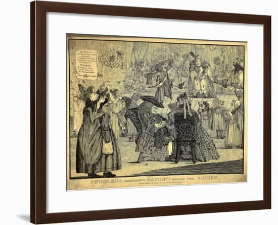 England, Strollers Performing Hamlet before the Squire, April 18, 1772, Caricature-null-Framed Giclee Print