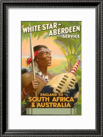 England To South Africa Australia White Star Line Aberdeen Service Art Print E Waters Art Com England To South Africa Australia White Star Line Aberdeen Service Art Print E Waters Art Com